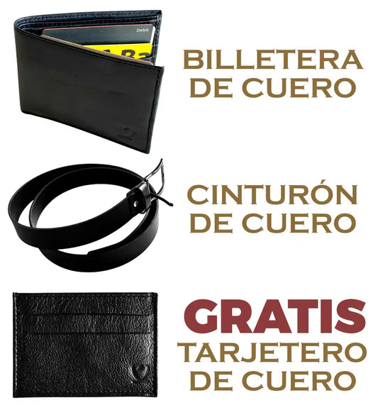 Combo : Billetera + Correa + Regalo (Tarjetero) + Envió Gratis